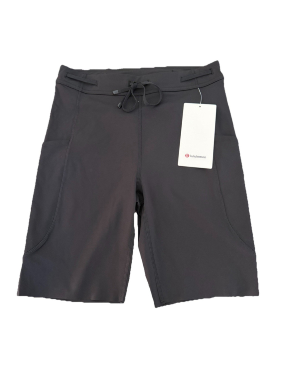 LULULEMON F&F HIGH RISE SHORT 8” DRAWCORD BLACK SIZE 8 NWT